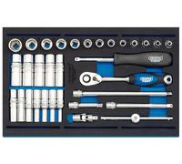 Draper Socket Set 63532 - 32-piece 1/4" Drive - EVA Insert Tray - Blue