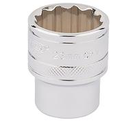 Draper 33370 1/2" Square Drive 12 Point Socket, 23mm Size, Blue