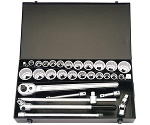 Draper 335 Mau Mau Elora Metric & Imperial Socket Set, 3/4" Square Drive, 31 Pieces