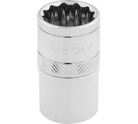 Draper 33641 1/2-Inch Square Drive Polished Chrome Imperial Socket, 5/8-Inch Size, Blue