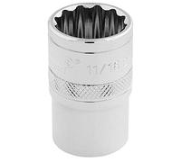 Draper 33644 12 Point Socket, 1/2" Drive, 11/16" AF , Blue