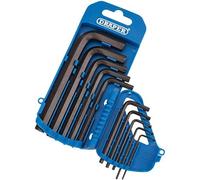 Draper 33688 Chrome Vanadium Steel Imperial Hexagon Allen Key Set, 10 Pieces ,