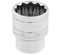 Draper 33725 1/2-Inch Square Drive Polished Chrome Imperial Socket, 1-Inch Size , Blue