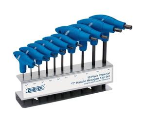 Draper 33871 Imperial T-Handle Hexagon 10 Keys Set