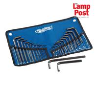 Draper 33892 Metric Imperial Combined Hex Hexagon Allen Key 25 Pc Set Tool Roll