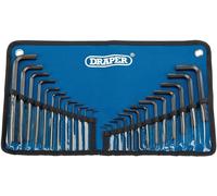 Draper 33892 Metric/Imperial Combined Hexagon Allen Key Set in Tool Roll, 25 Pi