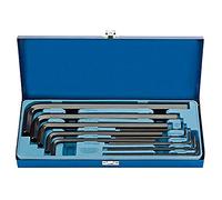 Draper 33895 Expert Metric Extra Long Pattern Hexagon Key Set, 10 Pieces , Blue
