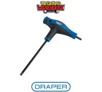 Draper Expert T-Handle Allen Key 33911 Hex & Ball End Soft Grip Chrome Vanadium 6.0mm