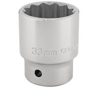 Draper 33mm 3/4" 12 Point Chrome Socket Standard Length 16700