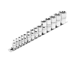 Draper 34415 1/4, 3/8, 1/2-Inch Square Drive Draper TX-Star Socket 14 Piece Set , Blue
