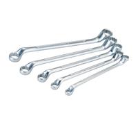 Draper 35089 Cranked Metric Ring Spanner Set, 5 Pieces , Blue