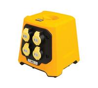 Draper 35251 Defender E712654 Uplight V3 Multi Socket Base, 4 X 16A (Base Only)