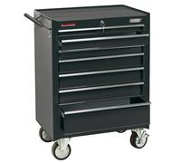 Draper 35743 Roller Tool Cabinet, 7 Drawer, 26", Black