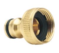 Draper 36198 Brass Garden Hose Tap Connector, 3/4", Gold