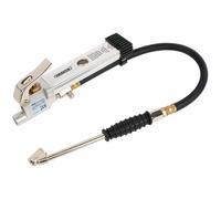 Draper Air line Tyre Inflator with Pressure Gauge | Twin Open Ended Connector | Cordless Car Tyre Inflator Air Pump | 36632, Blue