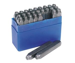 Draper 37334 A-Z Letter Stamp Set, 3/16" Height, 26 Pieces , Blue