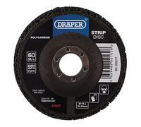 Draper 37607 Black Polycarbide Strip Disc, 115mm, 22.23mm, 180 Grit