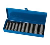 Draper 38369 Expert Hi-Torq Metric Socket Set, 1/2" Square Drive, 10 Pieces , Black