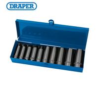 Draper Expert 38369 Draper Hi-Torq® Metric Deep Impact Socket Set 1/2in Sq. Dr. (10 Piece) per set 1