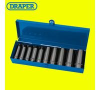 Draper Expert 38369 Draper Hi-Torq® Metric Deep Impact Socket Set 1/2in Sq. Dr. (10 Piece) per set 1