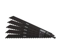 Draper 38589 Reciprocating Saw Blades for Wood and Plastic Cutting, 225mm, 3tpi (Pack of 5)