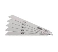 Draper 38593 Bi-Metal Reciprocating Saw Blades For Metal Cutting 225Mm 24Tpi (Pack Of 5) each 5