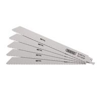 Draper 38755 Bi-Metal Reciprocating Saw Blades For Metal Cutting 150Mm 8-14Tpi (Pack Of 5) each 5