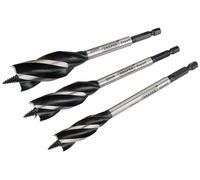 Draper 3PC 4FLUTE AUG.SET 16.20.25MM 54634 4 Fluted Auger Bit Set, 165mm (3