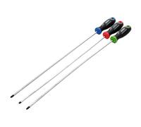 Draper 3pc Long Reach Screwdriver Set 13429 – Soft Grip, Magnetic Tips, CRV Blades
