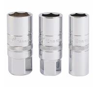 Draper 3PC SPARK PLUG SCKET 1/2PCKD 16784 Set Of 1/2" Sq. Dr. Spark Plug