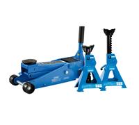 Draper 3T TROLLEY JACK & AXLE STAND Trolley Jack and Axle Stand Kit (3 Tonne)