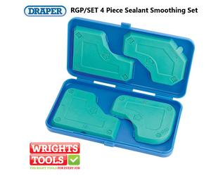 Draper 4 Pc Grouting Sealant Silicone Profiling & Applicator Smoothing Set,26209