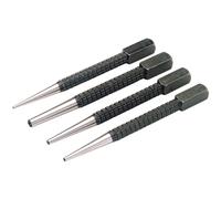 Draper 4 Piece Set of Cupped Nailsets | 1.5 to 5.0mm Marking Tools | Knurled Body Tool | Polished Ends | 35480