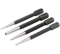 Draper 4 Piece Set of Cupped Nailsets | 1.5 to 5.0mm Marking Tools | Knurled Body Tool | Polished Ends | 35480