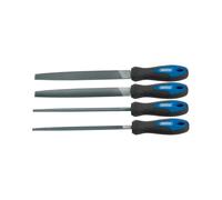 Draper 44962 Engineers Metal Work File Set with Soft Grip, 200mm, 4 Pieces , Blue