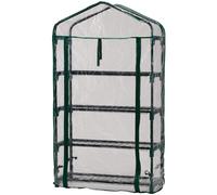 Draper 09972 4-Tier Greenhouse, Sturdy Steel Frame, Clear PVC Cover