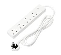 Draper 4 Way White Extension Lead 2M 30891