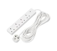 Draper 4 Way White Extension Lead 5M 30899