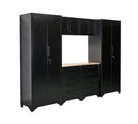 Draper 40086 Double Garage Workstation, Black, One Size