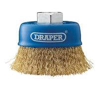 Draper 41444 Crimped Wire Cup Brush, 80mm x M14 , Blue