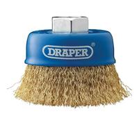 Draper 41444 Crimped Wire Cup Brush, 80mm x M14 , Blue