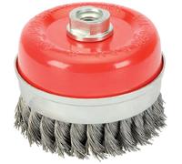 Draper 41450 Twist Knot Wire Cup Brush, 100mm x M14 , Blue