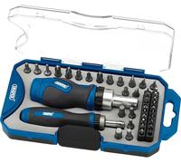 Draper 42 Piece Ratchet Screwdriver Bit Set | Stubby Grip Drivers Hand Tools |