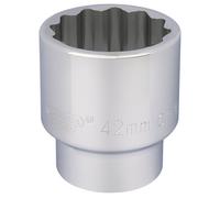 Draper 42mm 3/4" 12 Point Chrome Socket Standard Length 16705