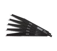 Draper 43063 Reciprocating Saw Blades For Wood And Plastic Cutting 200Mm 6-10Tpi (Pack Of 5) each 5