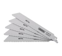 Draper 43460 Bi-Metal Reciprocating Saw Blades For Metal 150Mm 10Tpi (Pack Of 5) each 1