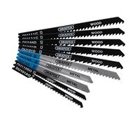 Draper 10 Piece Wood and Metal Cutting U Shank Jigsaw Blade Set