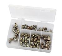 Draper 43961 50 Assorted BSPT Grease Nipples , Blue