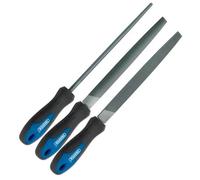 Draper Engineers File Set 44963 – Soft Grip, 200mm, 3-piece, Blue