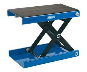 Draper 450Kg Motorcycle Scissor Lift Support Stand, Hydraulic Style Jack With Rubber Pad & Ball Bearing Rollers
